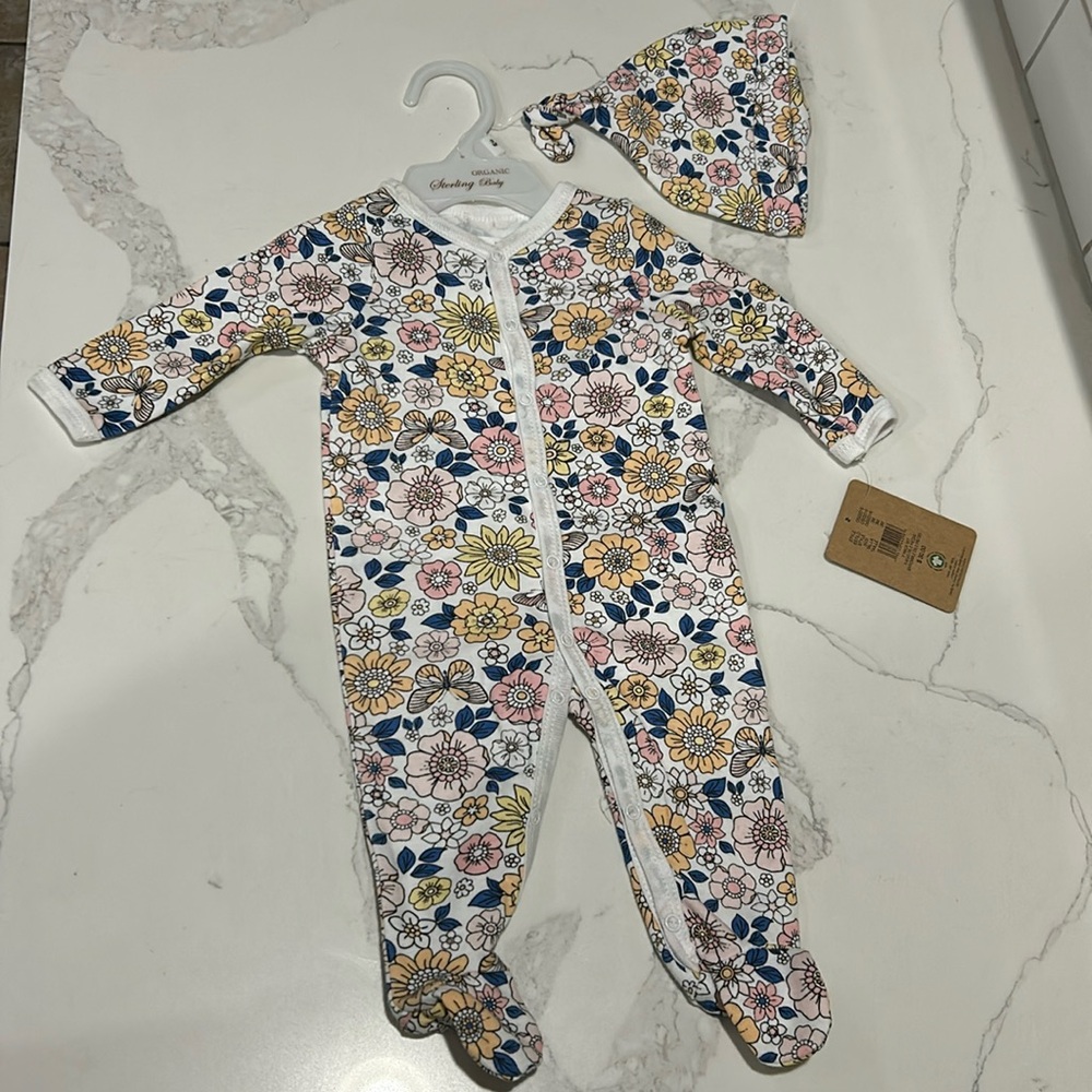 Sterling Baby - Floral Sleeper 3M - NWT